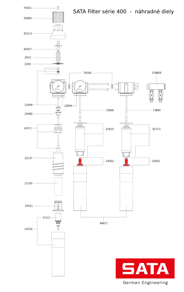 SATA Filter 400 nahradne diely