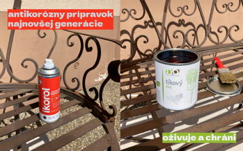 Veľmi skorodované miesta ošetrené IKOROLom. Záverečný náter Tíkovým olejom (bezfarebným) od Naturalis Oils.