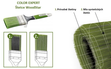 Štetec WoodSTAR - prírodné štetiny / syntetické štetiny