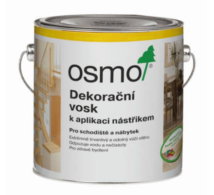 OSMO - DEKORAČNÝ BIELY TRANSPARENTNÝ VOSK NA APLIKÁCIU STRIEKANÍM 3066